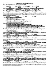 Đề cương ôn học kỳ II môn Vật lý 12